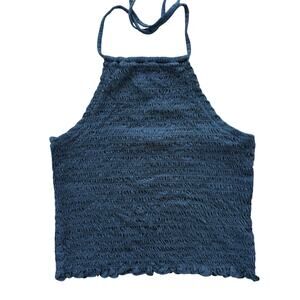 Old Navy XL Navy Rouched Halter Top
